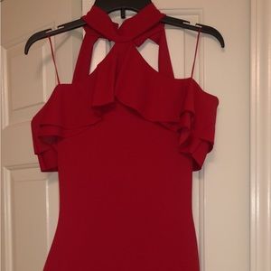 Red cocktail dress